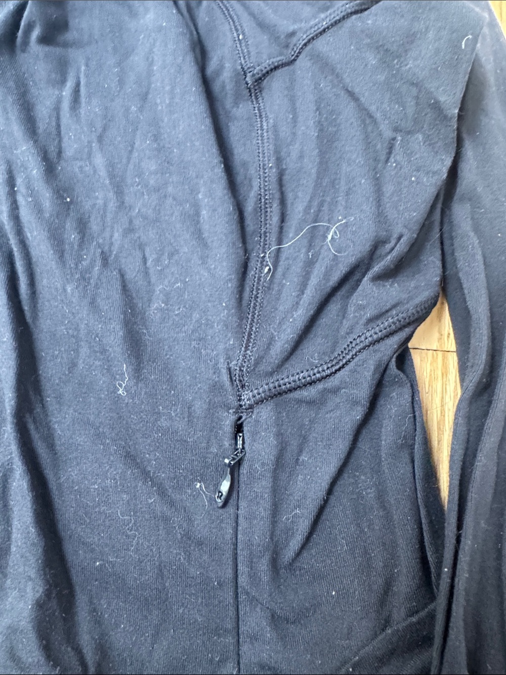 Lululemon Black Cropped Quarter-Zip Pullover Size S | Long Sleeve Active | - Picture 4 of 5